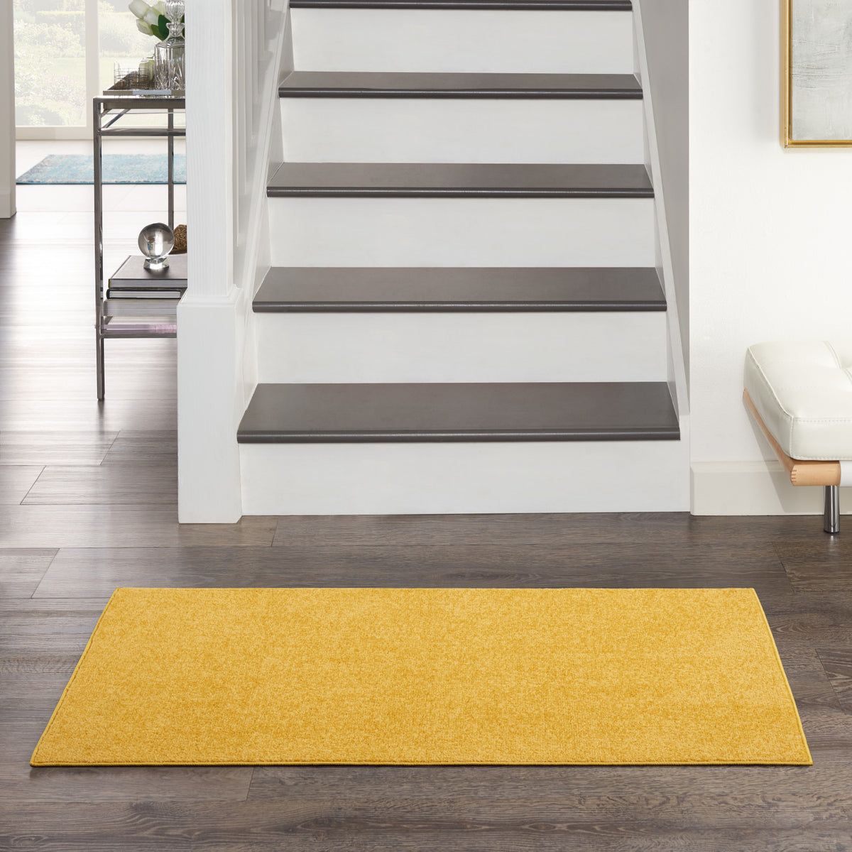 nourison nourison essentials nre01 yellow rug
