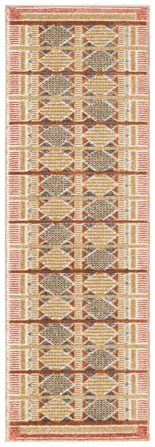 nourison nordic nrc06 rust multicolor rug