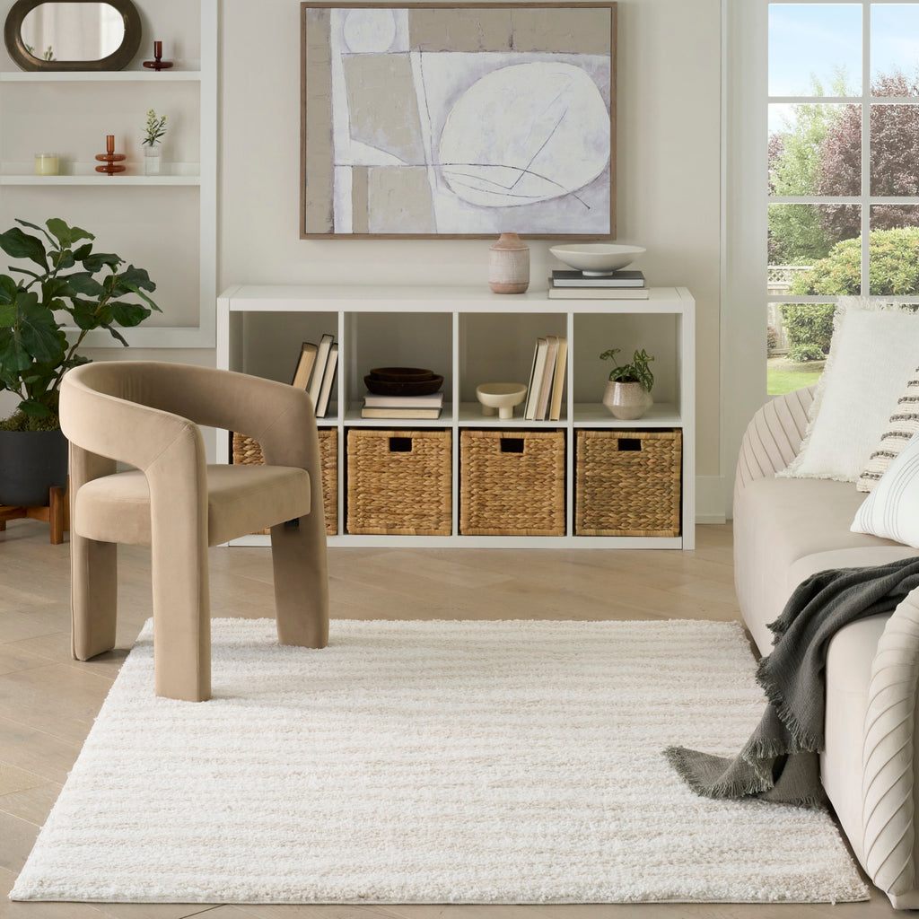 nourison modern shag mmd05 ivory beige rug