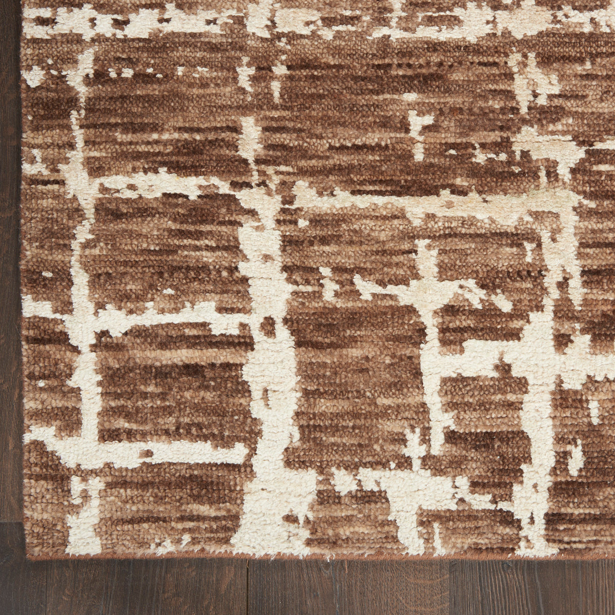 nourison luna lun02 mocha ivory rug