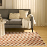 nourison nordic nrc14 rust rug