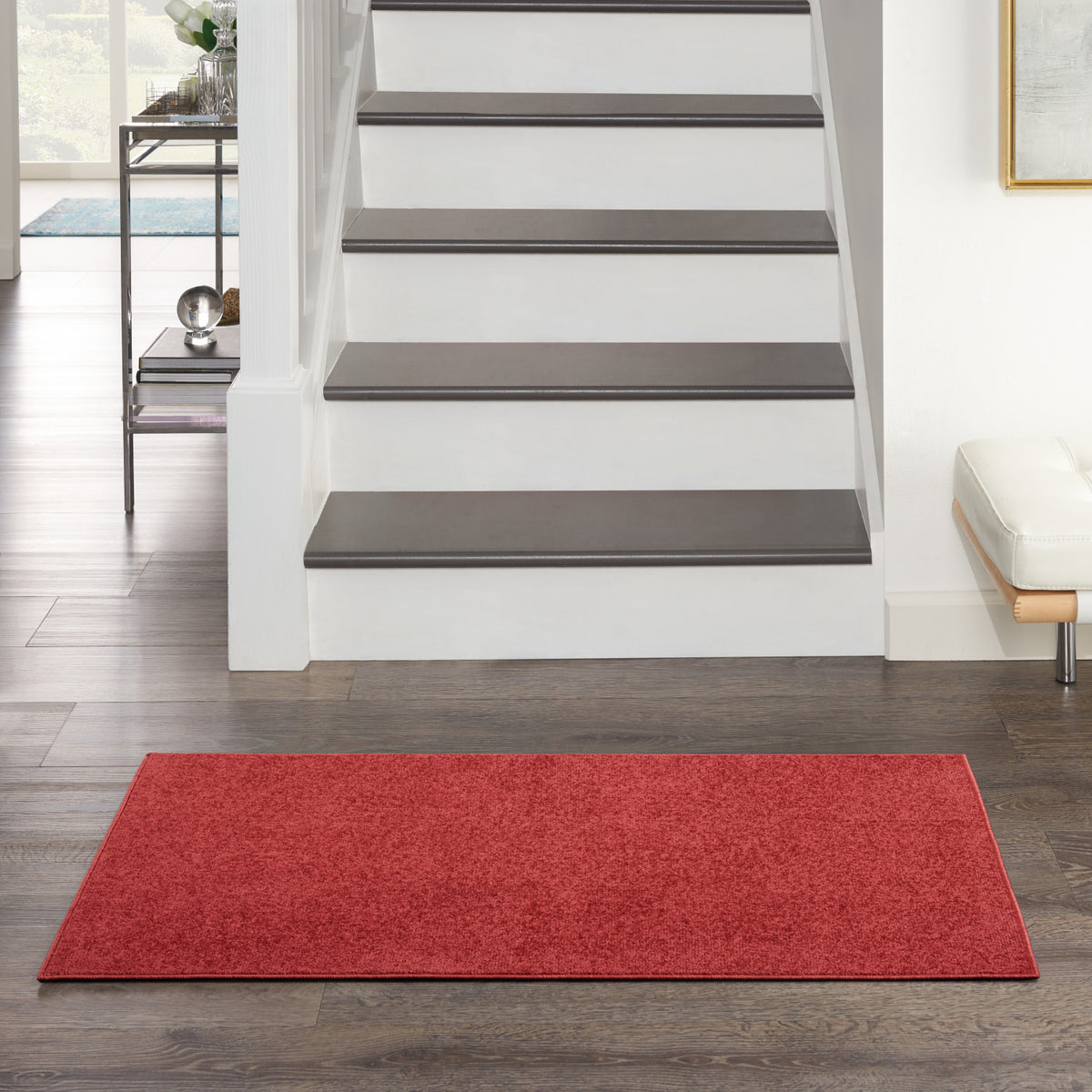nourison nourison essentials nre01 brick red rug