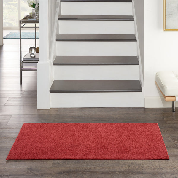 nourison nourison essentials nre01 brick red rug