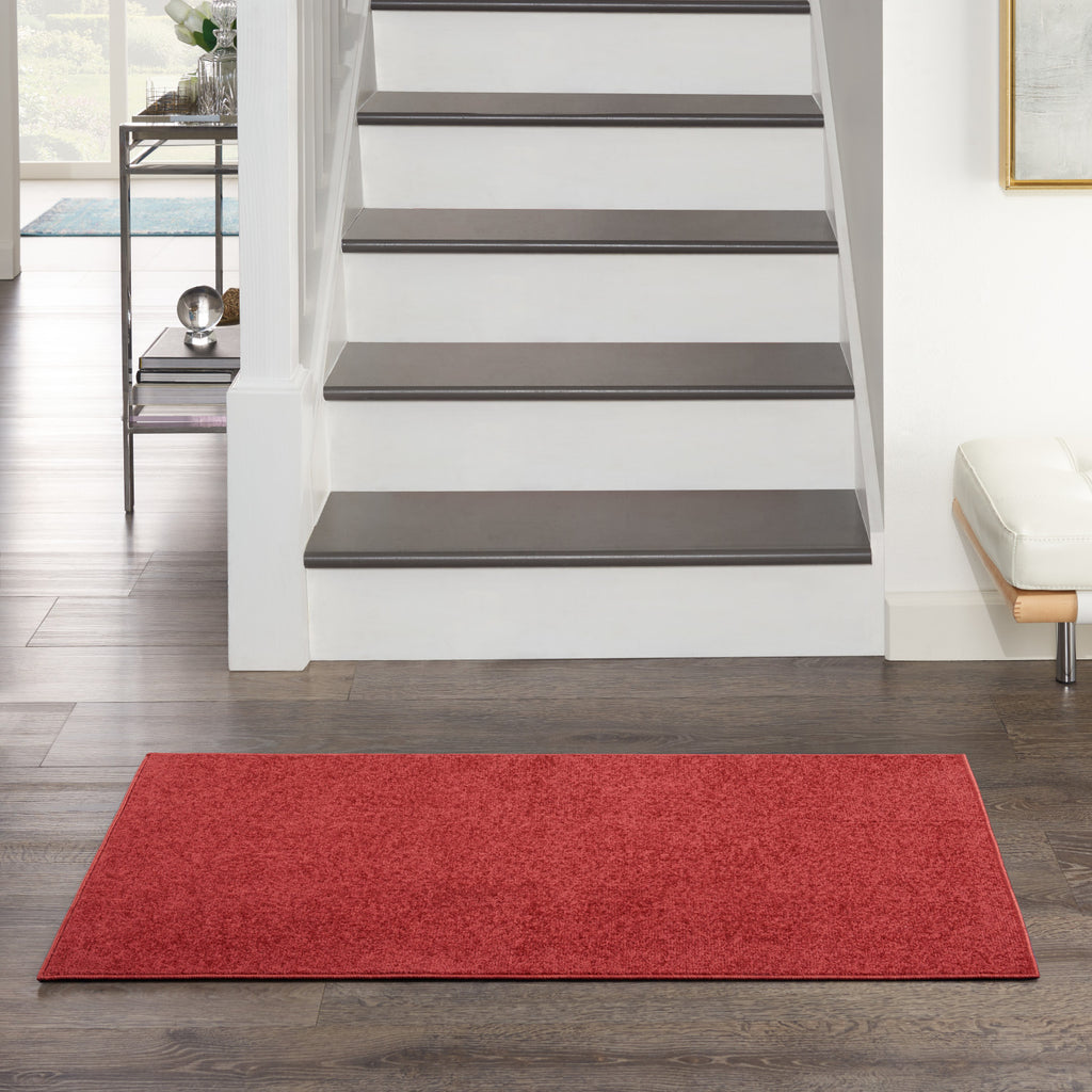 nourison nourison essentials nre01 brick red rug