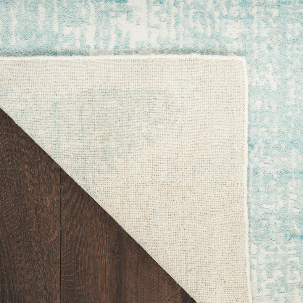 nourison harmony hay02 ivory aqua rug