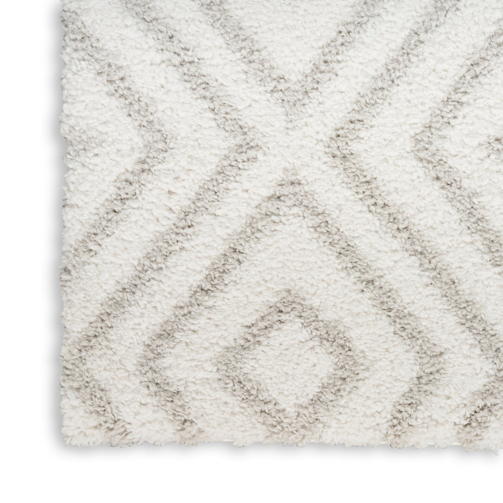 nourison modern shag mmd01 ivory silver rug