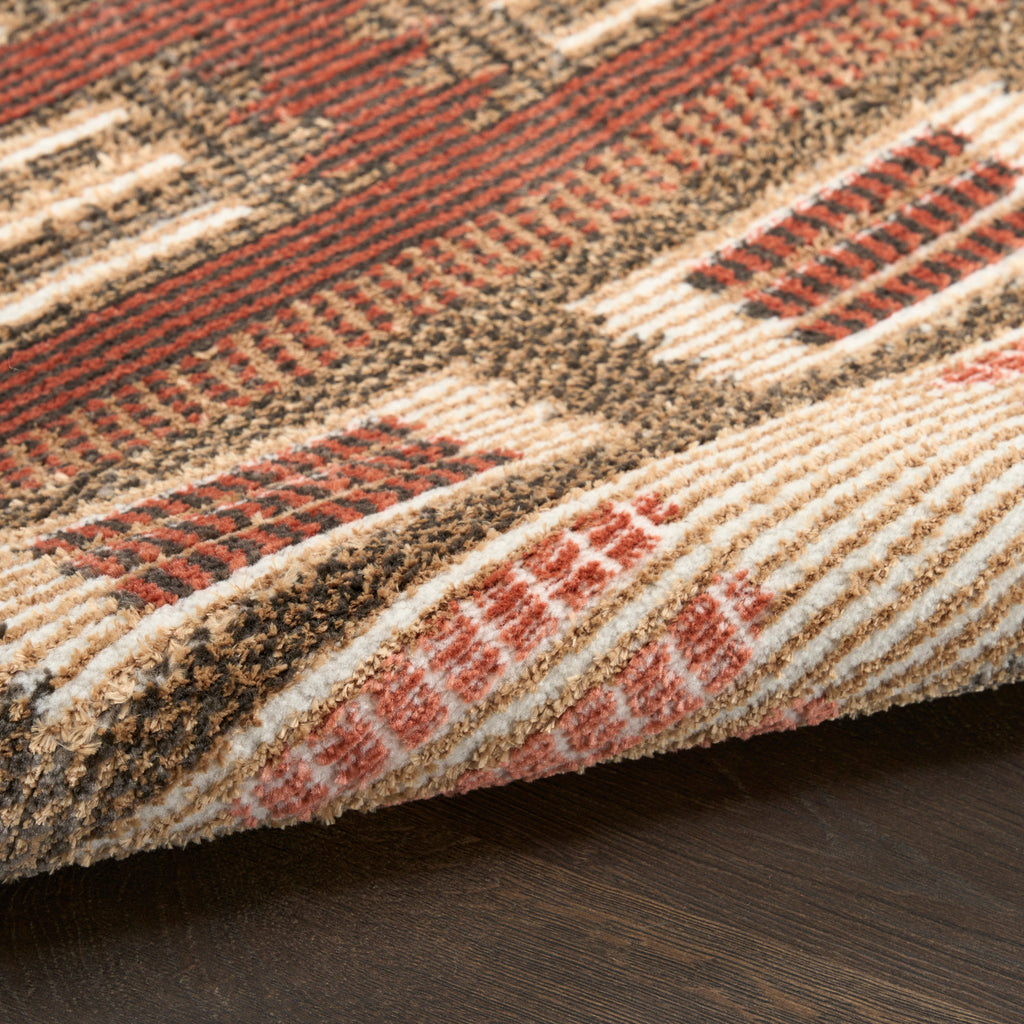 nourison nordic nrc16 rust rug