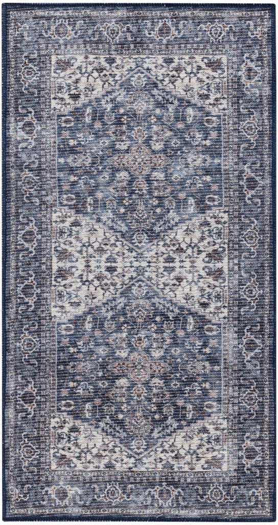nourison new concept washables sr104 navy ivory rug
