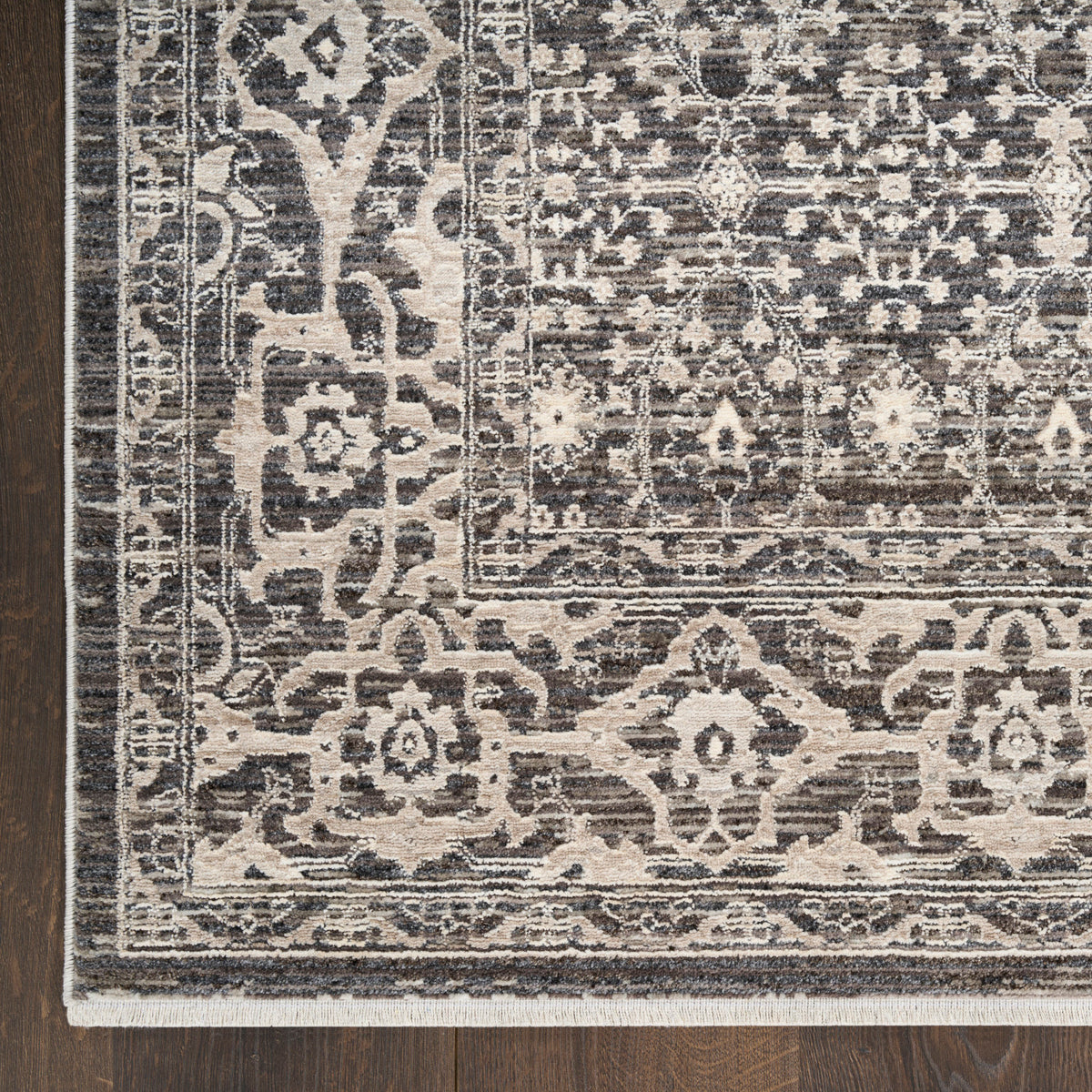 nourison shadows shw04 charcoal ivory rug