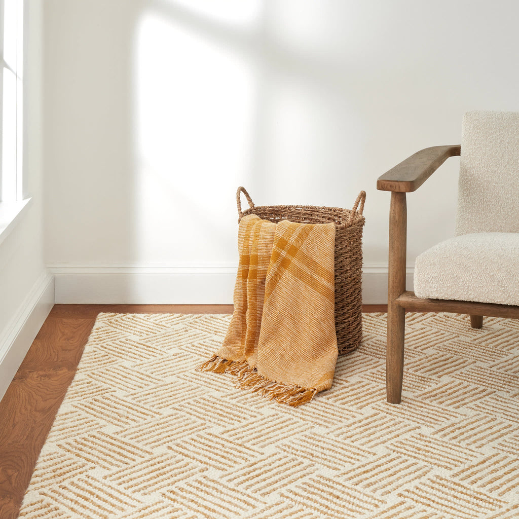 dash albert layers da2213 ochre hand hooked wool rug