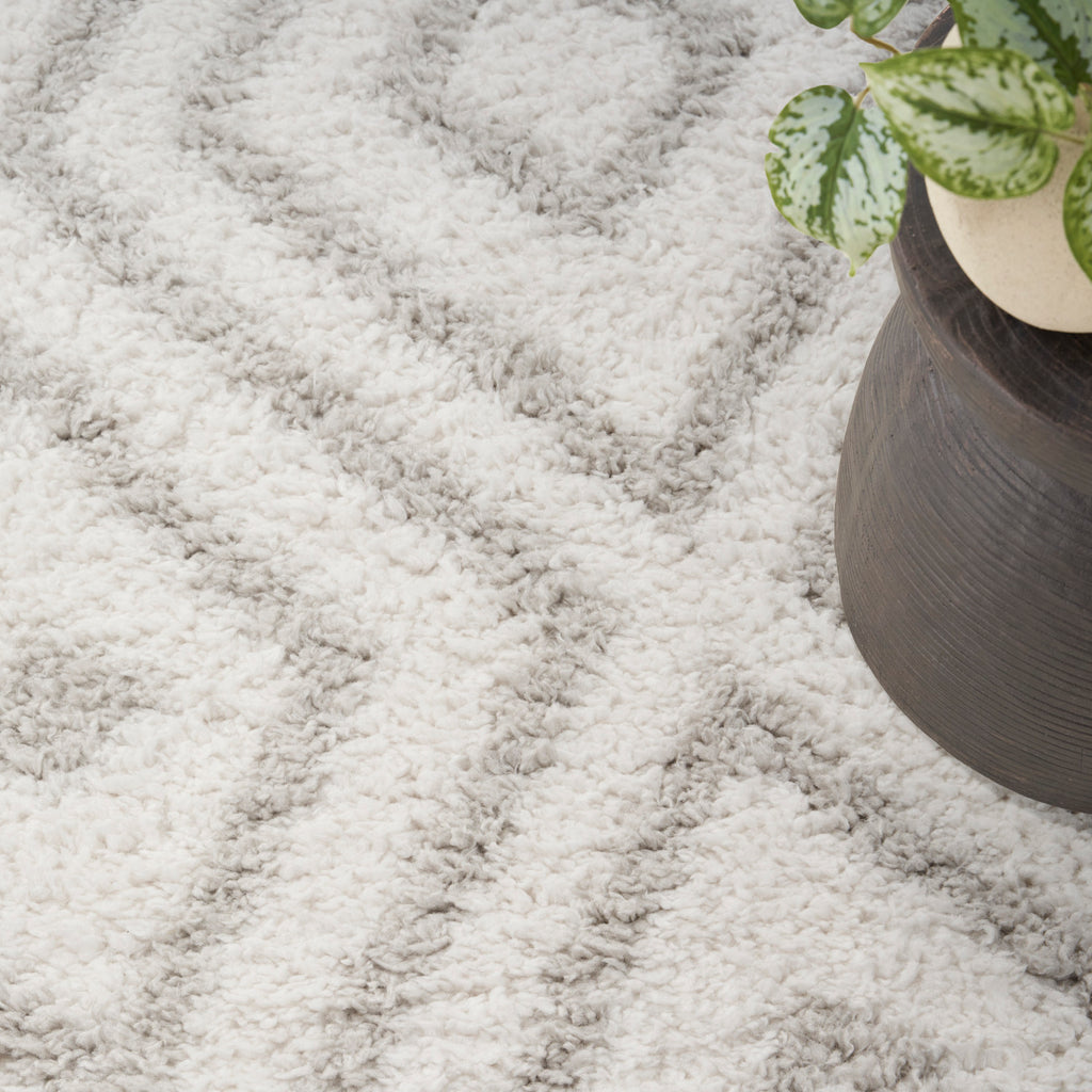 nourison modern shag mmd01 ivory silver rug