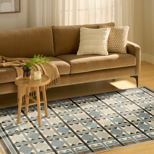 nourison nordic nrc06 blue rug