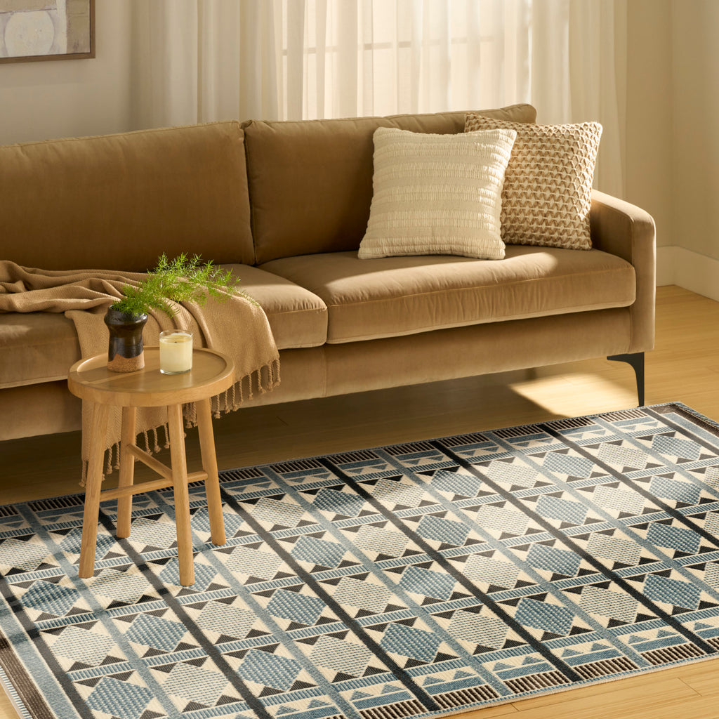 nourison nordic nrc06 blue rug