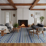 dash albert capri da2437 blue woven flatwoven polypropylene rug