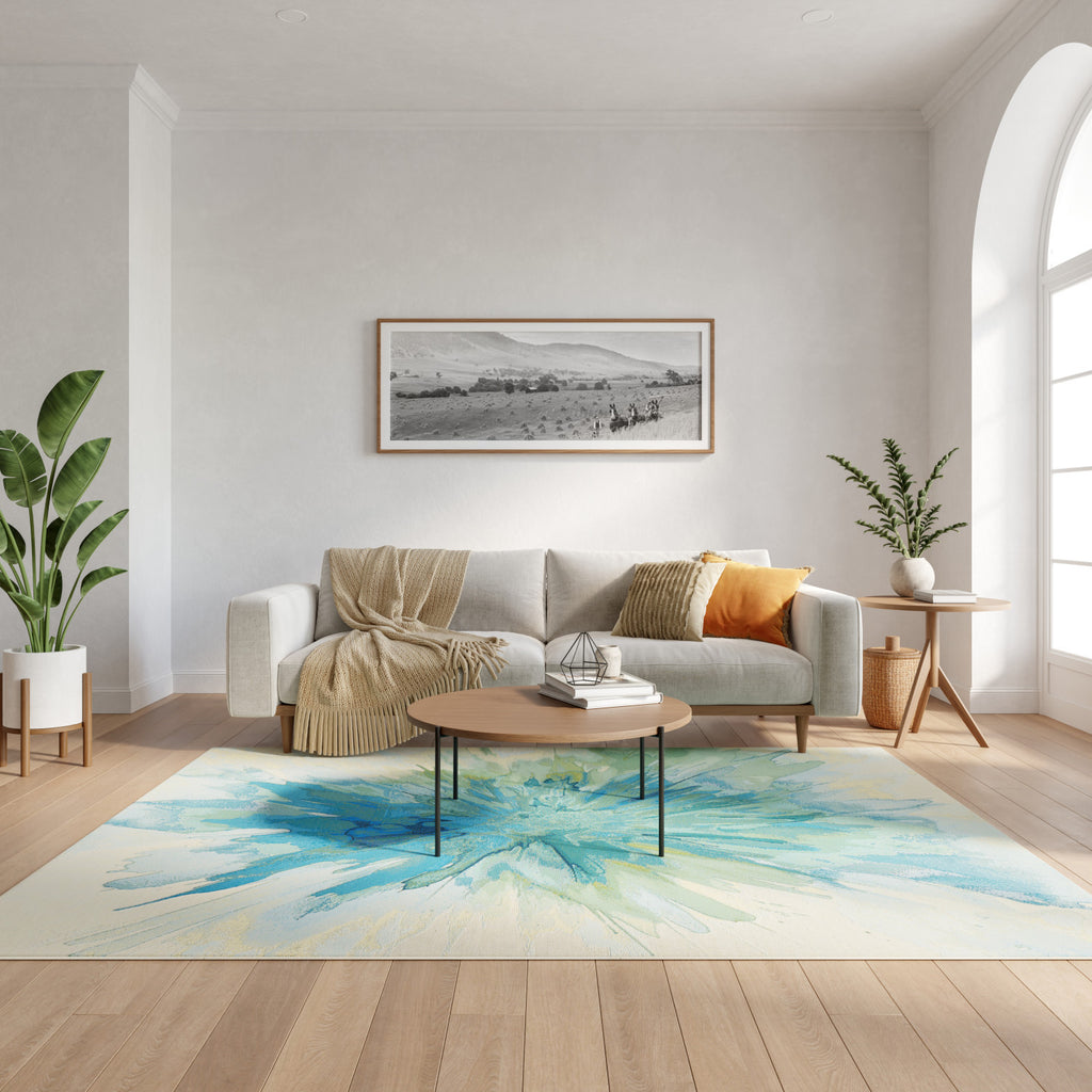 nourison color splash csp04 ivory blue rug