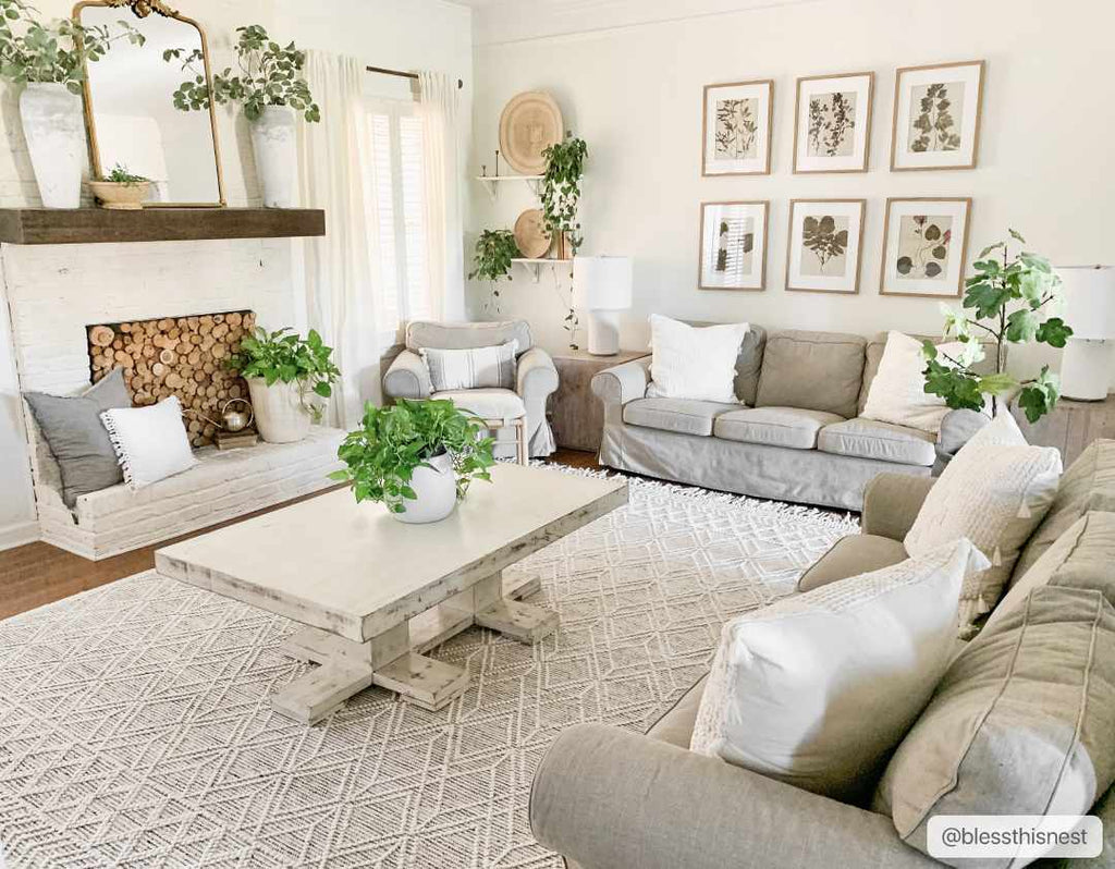 Hauteloom Ramsbury RMS Ivory Woven/Flatwoven Cotton Rug