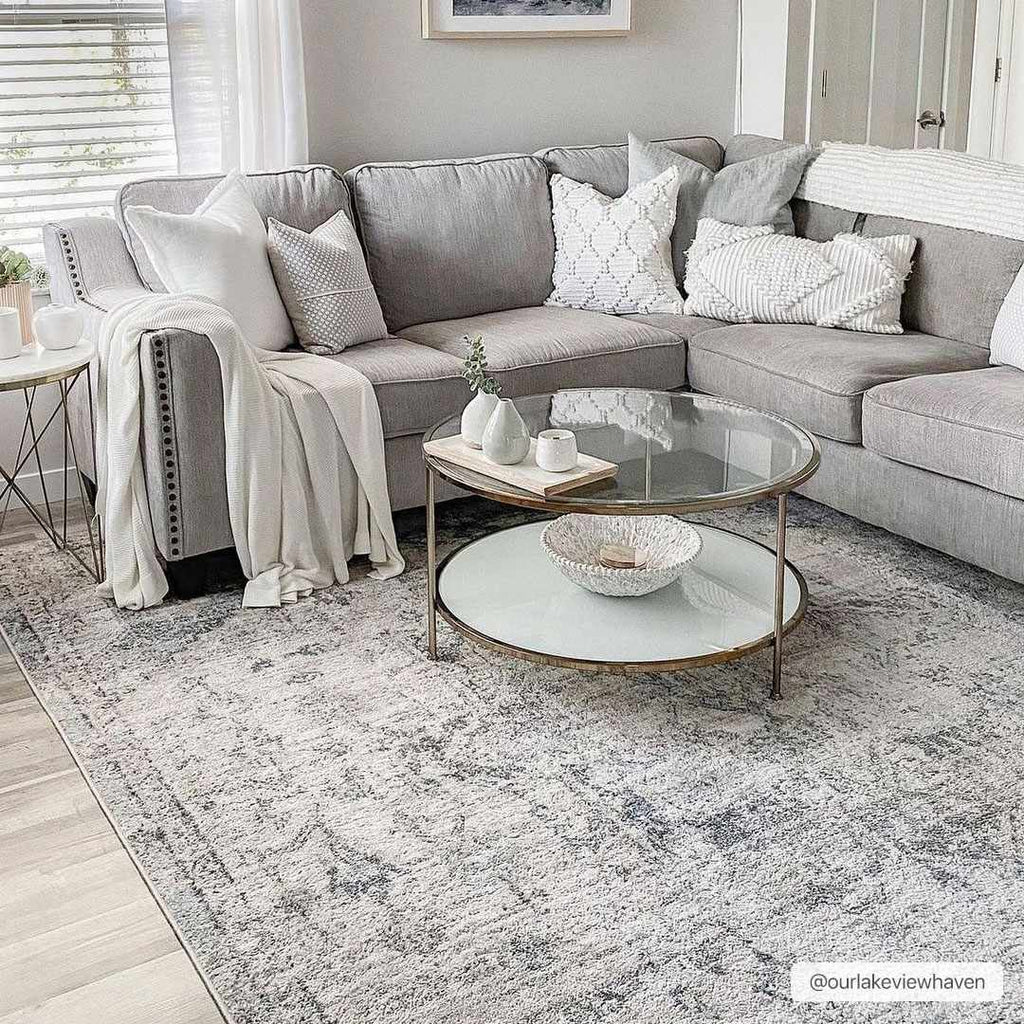 Hauteloom Orrick ORRI Light Gray Machine Made Polypropylene Rug