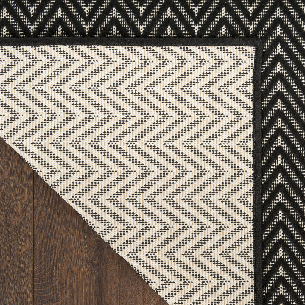 nourison horizon indoor outdoor hoz02 black rug