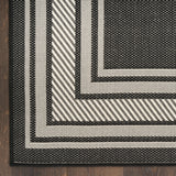nourison horizon indoor outdoor hoz03 black rug