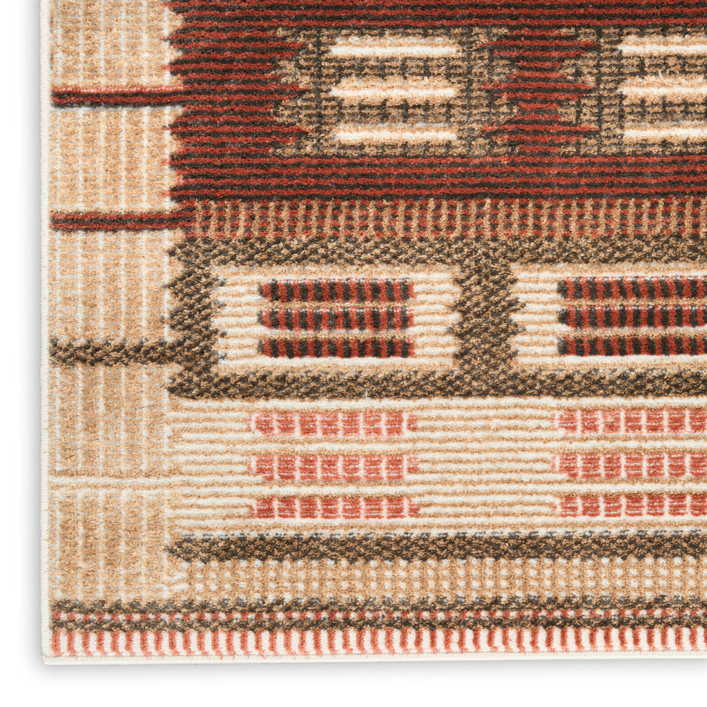 nourison nordic nrc16 rust rug