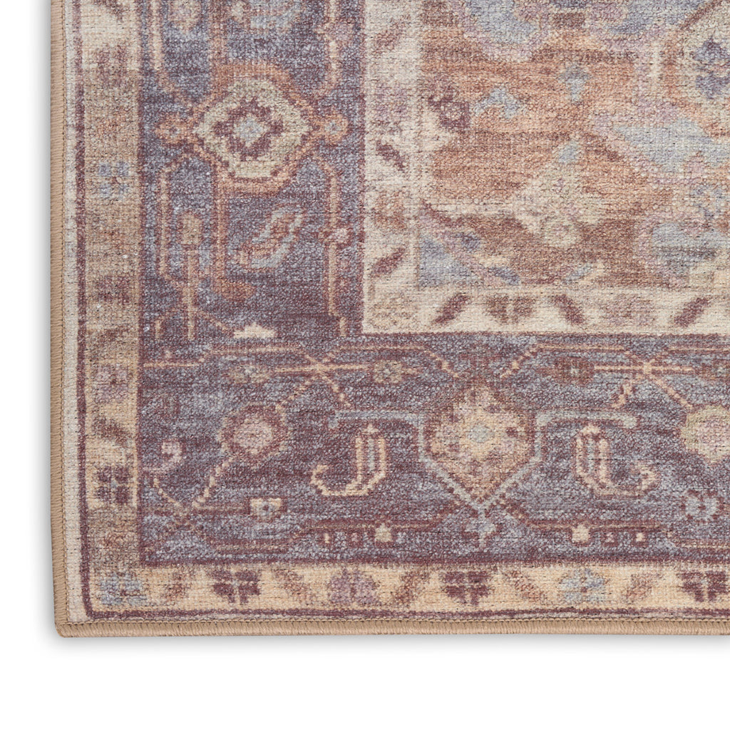 nourison vintage washables vws13 ivory purple rug
