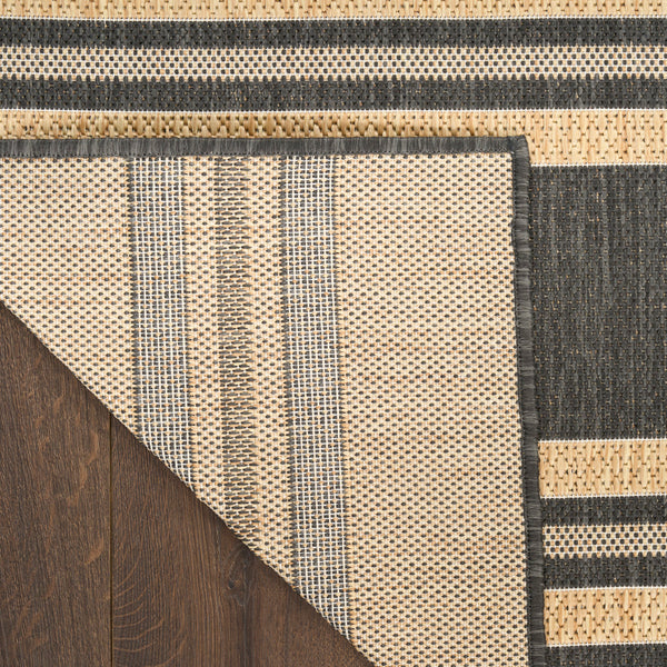 nourison horizon indoor outdoor hoz05 charcoal rug