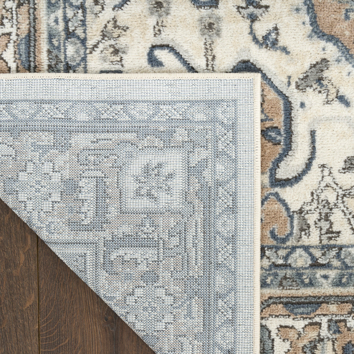 nourison quarry qua18 ivory taupe rug