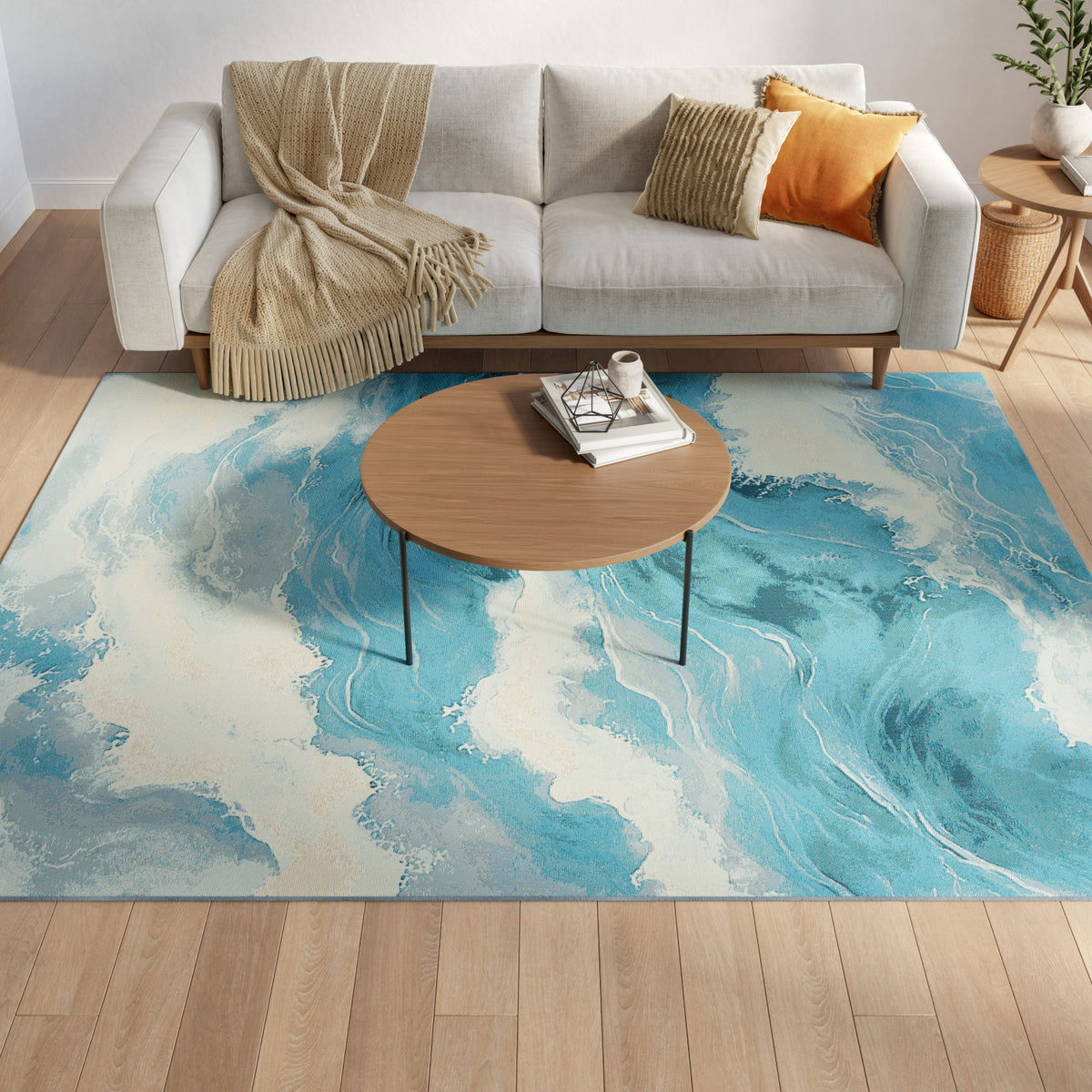 nourison color splash csp05 ivory blue rug