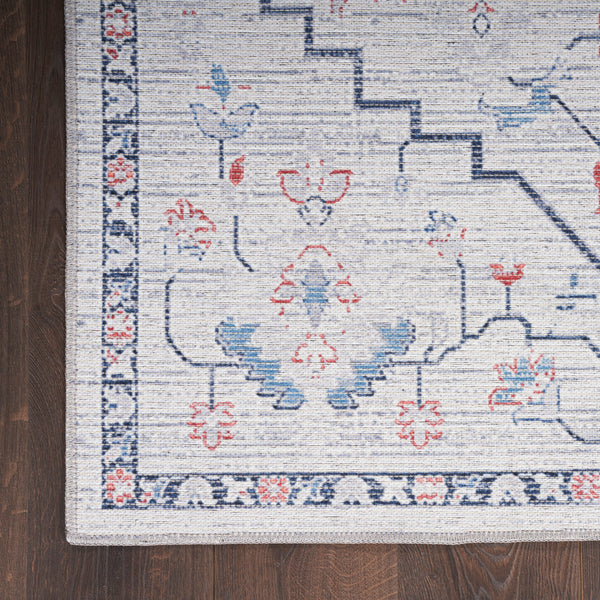 nourison new concept washables sr110 ivory blue rug