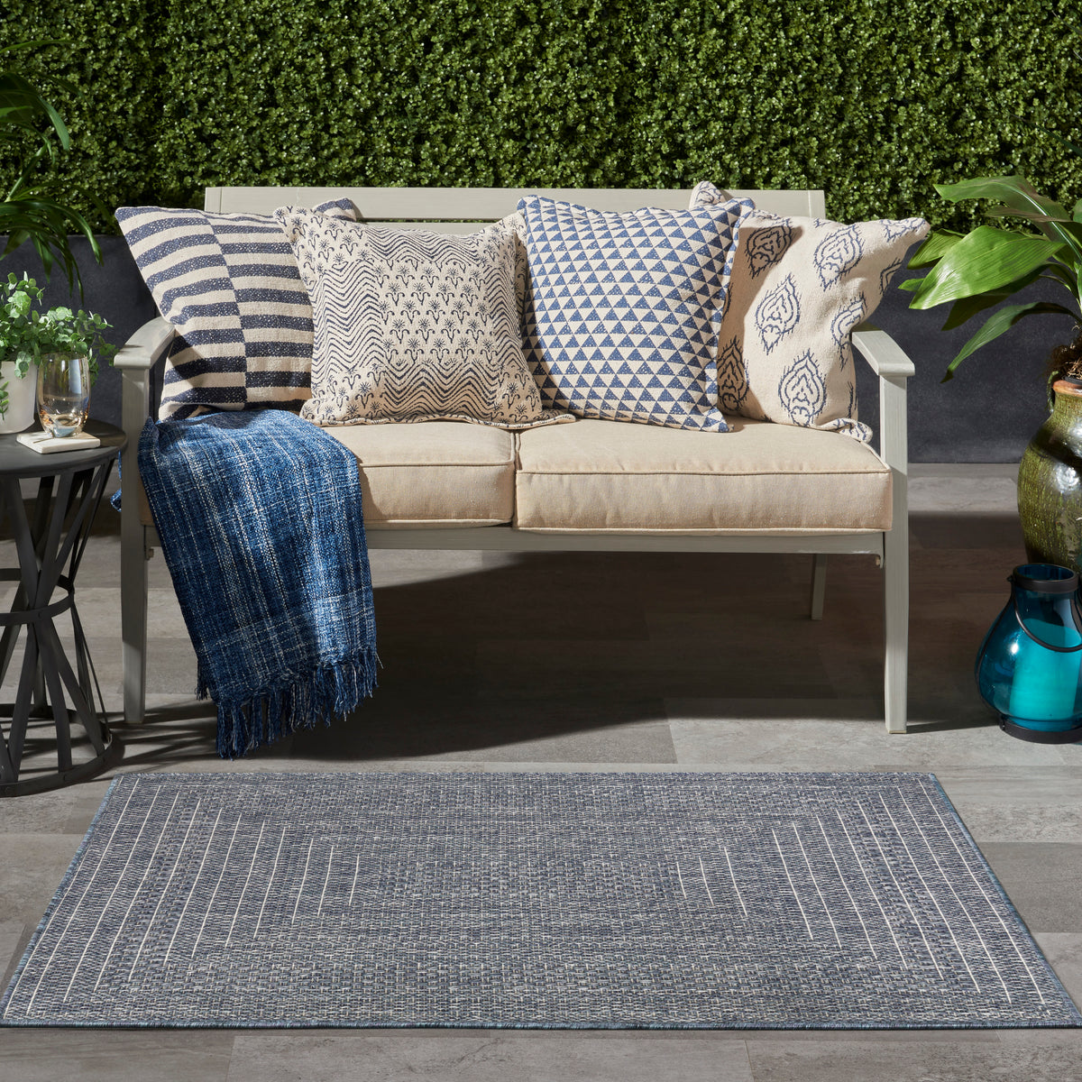 nourison tulum tlm04 denim rug