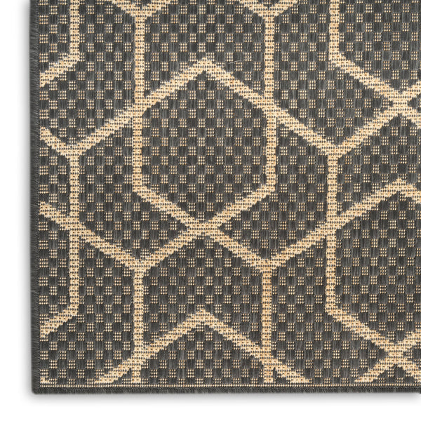 nourison horizon indoor outdoor hoz01 charcoal rug