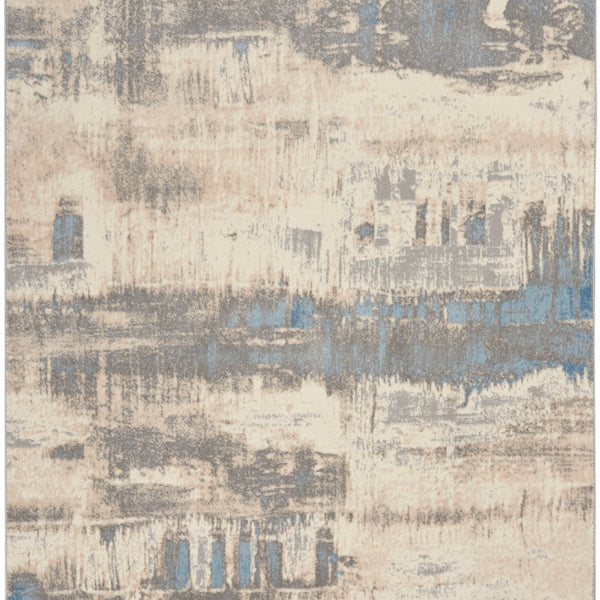 nourison solace sla07 ivory grey blue rug