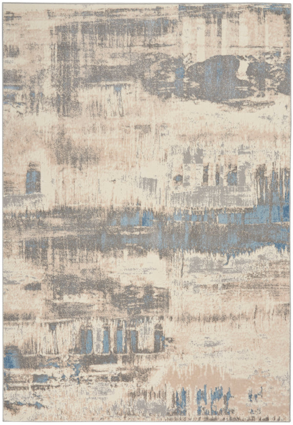 nourison solace sla07 ivory grey blue rug