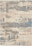 nourison solace sla07 ivory grey blue rug