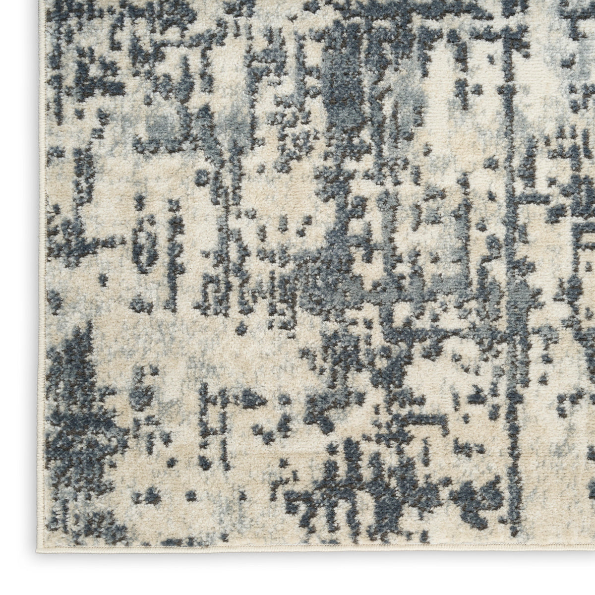nourison quarry qua17 ivory grey rug
