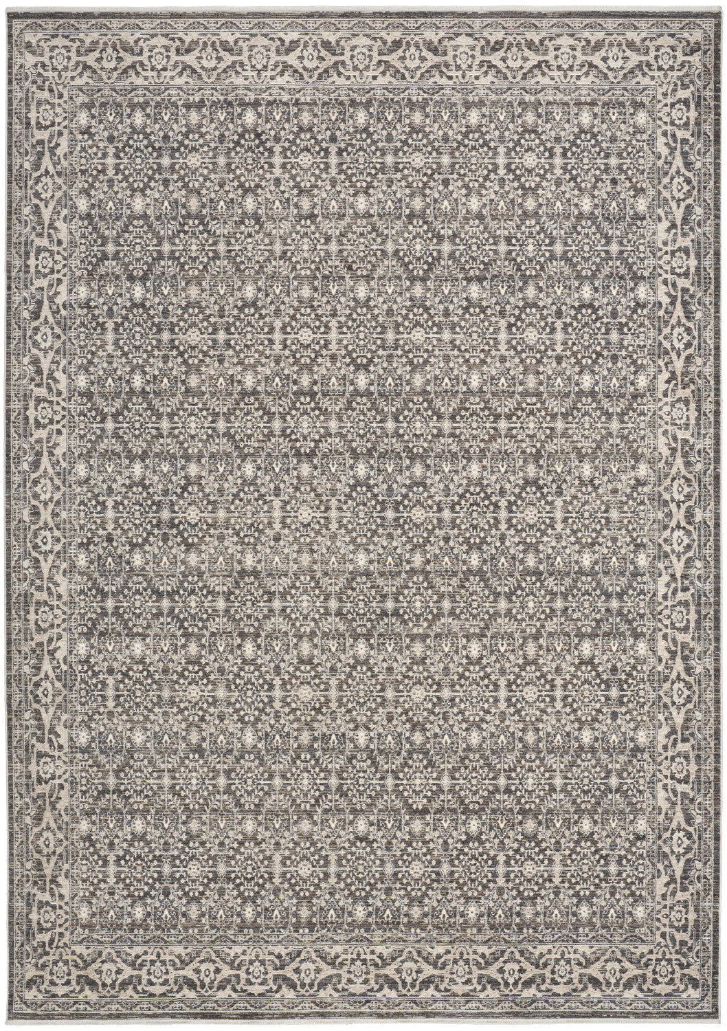 nourison shadows shw04 charcoal ivory rug
