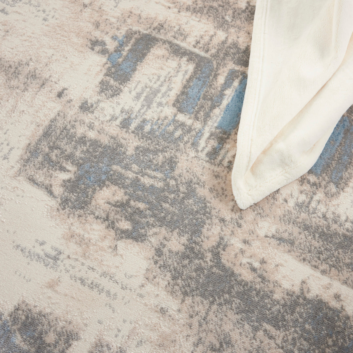 nourison solace sla07 ivory grey blue rug