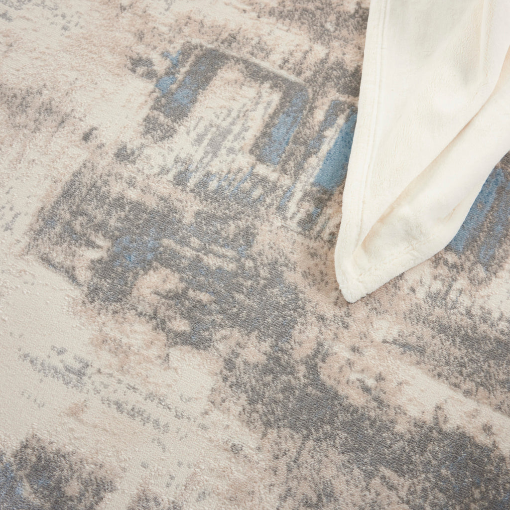 nourison solace sla07 ivory grey blue rug