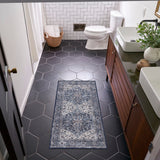 nourison new concept washables sr104 navy ivory rug
