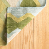dash albert safety net da1776 green woven flatwoven wool rug