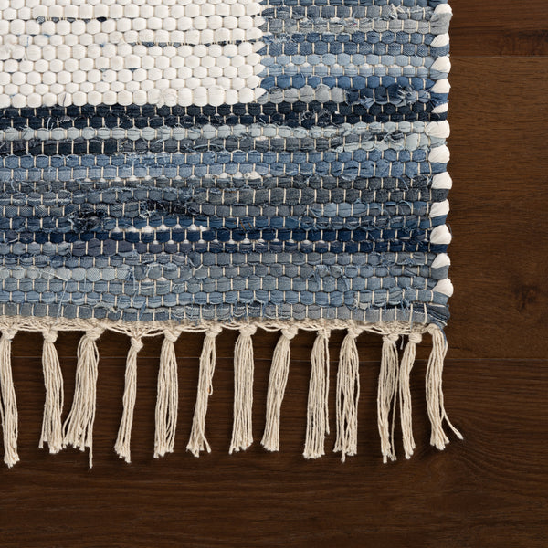 dash albert dira da2557 blue woven flatwoven cotton rug