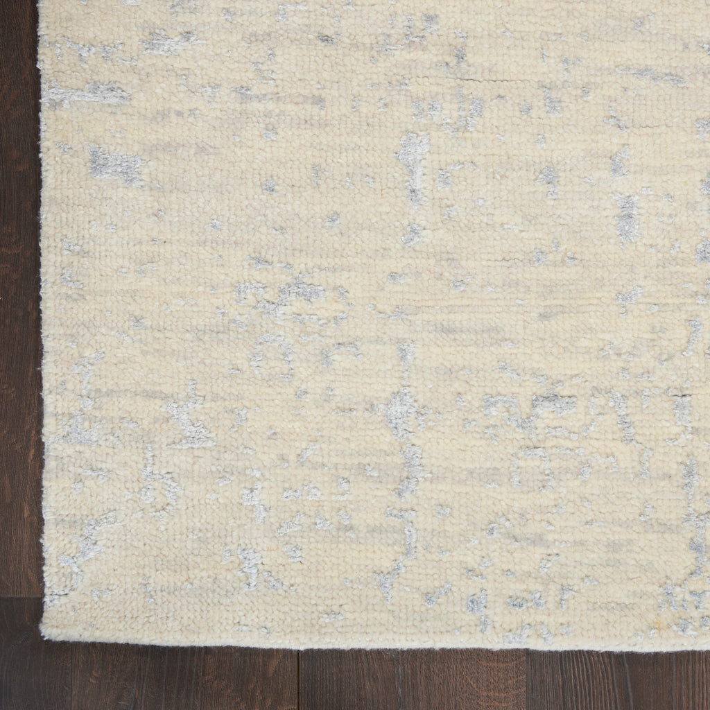 nourison luna lun01 ivory silver blue rug