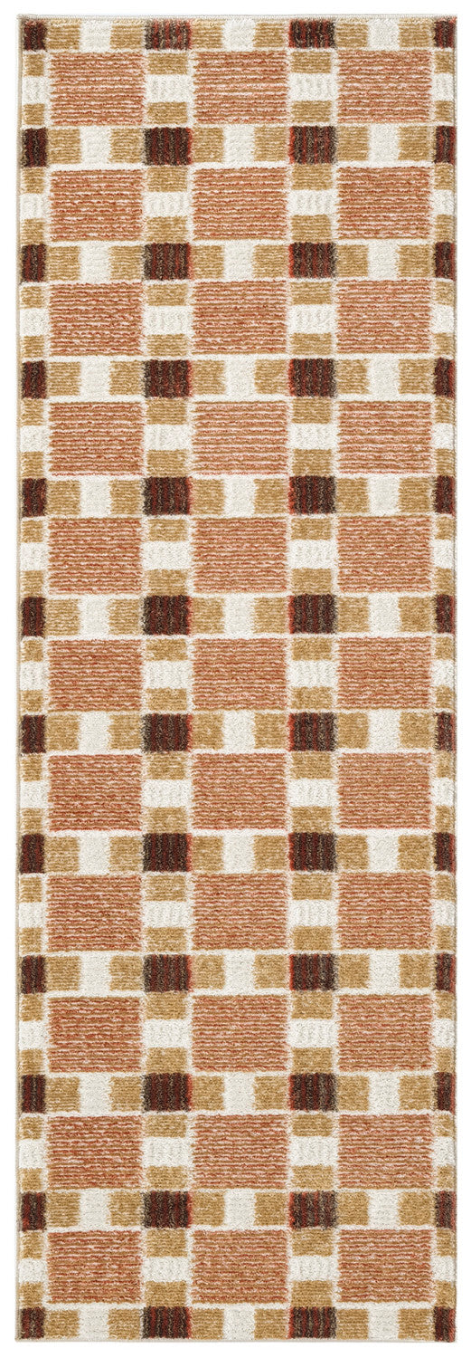 nourison nordic nrc14 rust rug