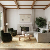 nourison antique bloom anb02 sage multicolor rug