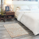 nourison luna lun01 blue mocha rug