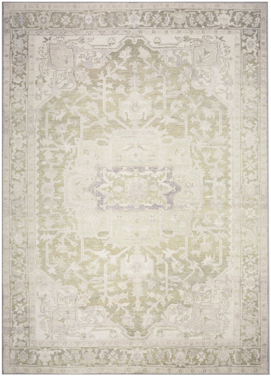 nourison vintage washables vws08 green rug
