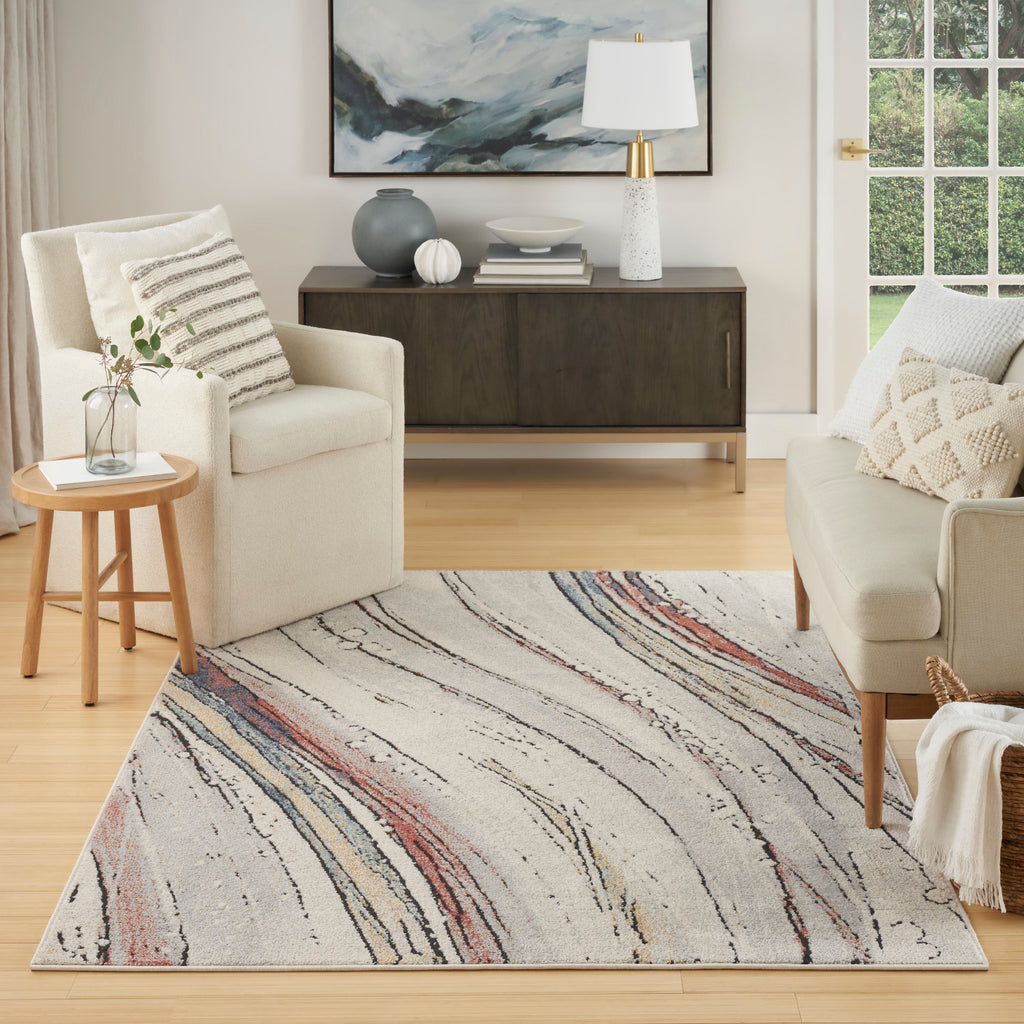 nourison motion mtt01 ivory multicolor rug