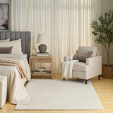 nourison soft plush rabbit fur sff01 beige rug