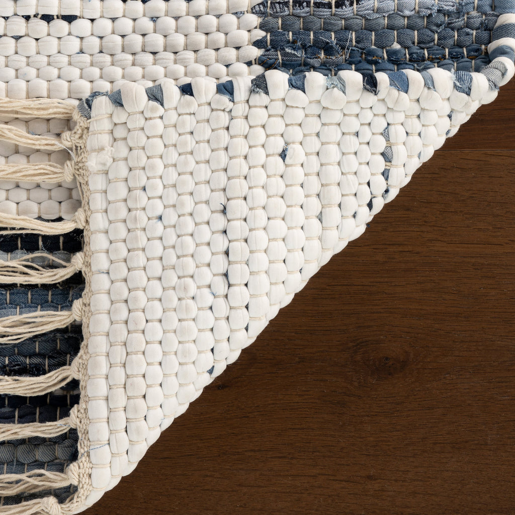 dash albert dira da2557 blue woven flatwoven cotton rug
