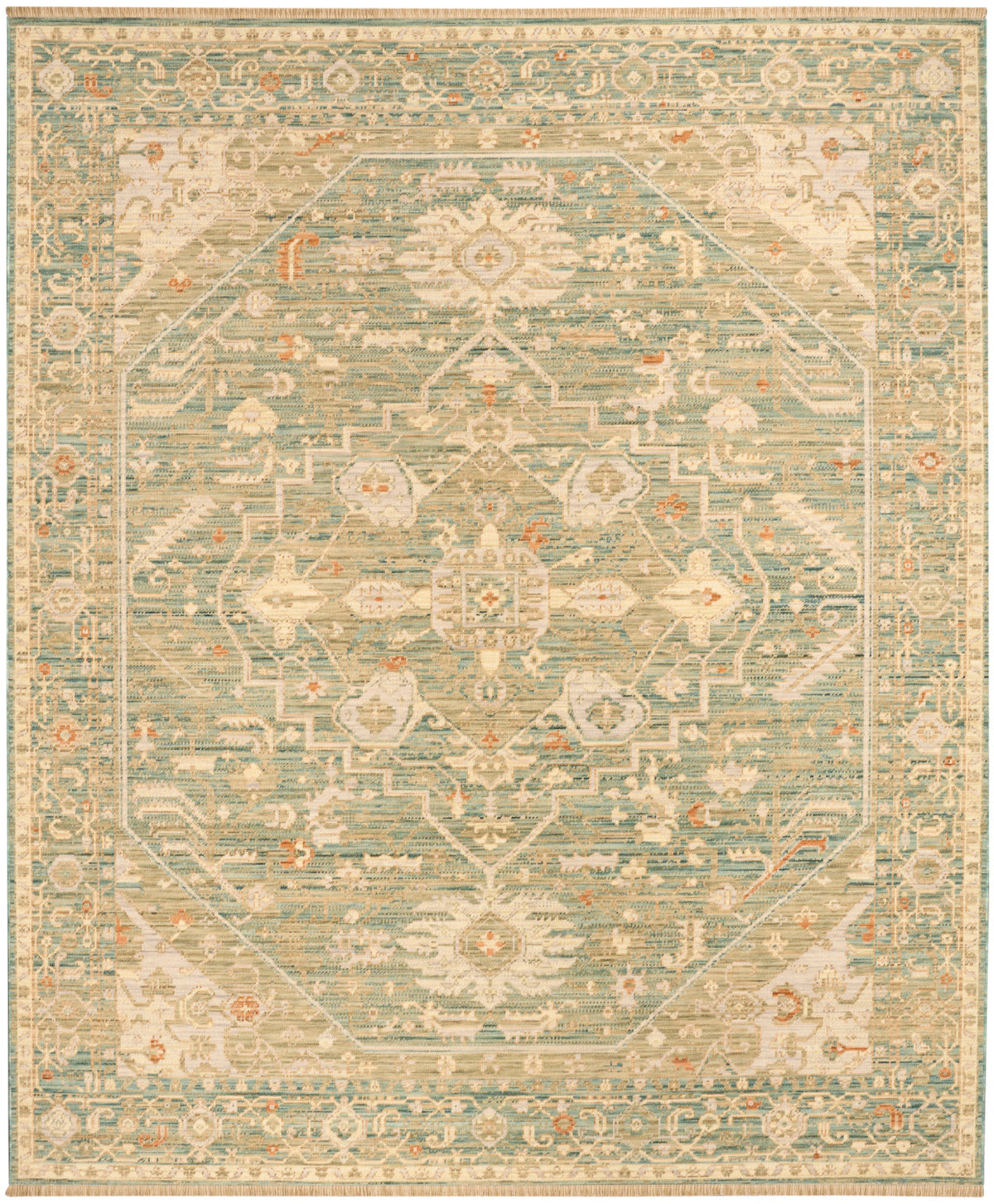 nourison antique bloom anb03 teal rug